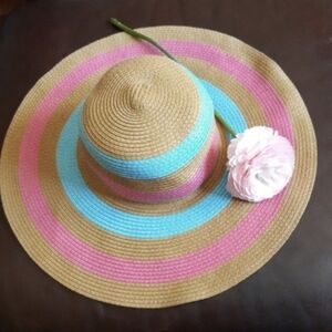 Striped Straw Sun Hat